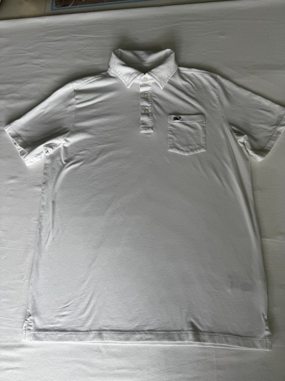 Vineyard Vines Edgartown Polo Boy’s XL White Performance Stretch Pocket Shirt